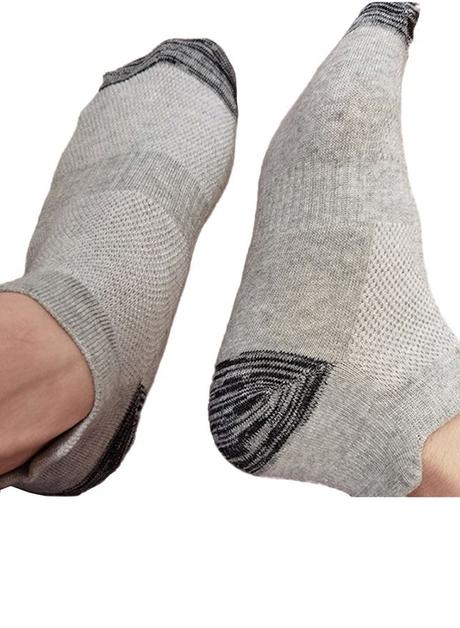 3 Pairs Men's Cushioned Breathable Running Ankle Socks, Men Short Cotton Casual Socks &Anti-Skid Moisture Wicking Socks, Prevent Drop Higher Heel Design  - Image 5