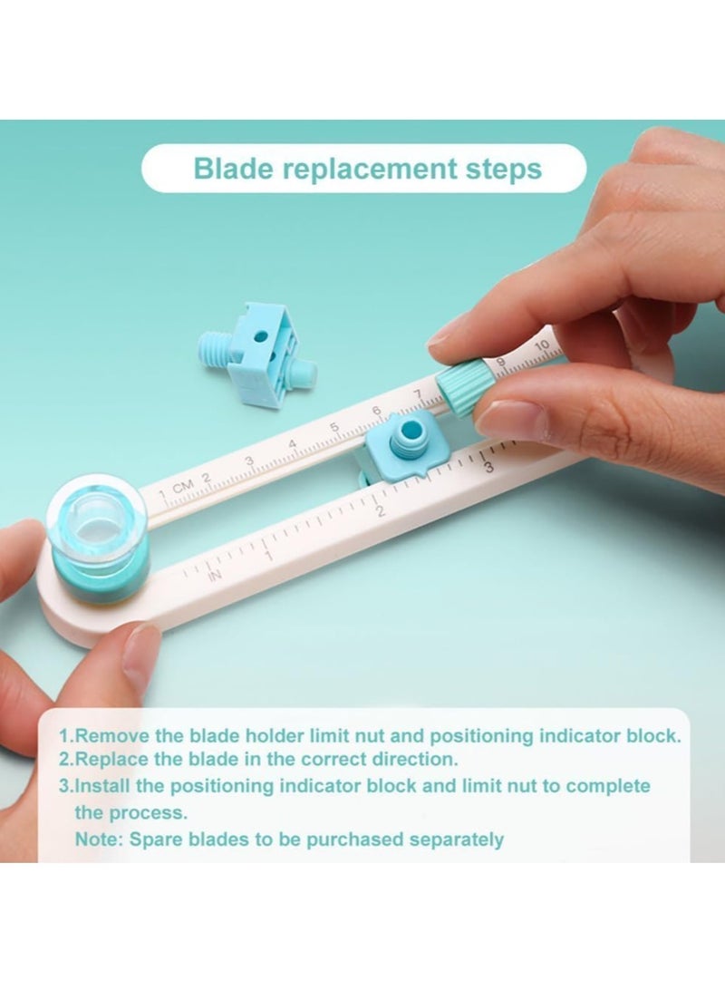 Circle Cutter, Circular Rotary Cutter for Paper Crafts Scrapbooking (Included 3 Blades) - Image 5
