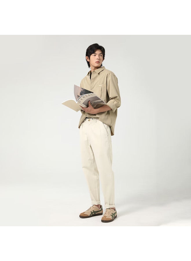 Markless Men's Shirt Autumn Winter Business Casual Solid Lyocell Top Csb3520m Khaki Xxl - Image 2