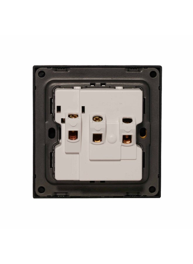 Donmarco DonMarco Single 5 Pin Socket – Ultra Thin Glass, Modern and Durable Design, Fire-Resistant Electric Outlet, 15-Year Warranty, Power Outlet (1, Matt Grey)  - Image 4