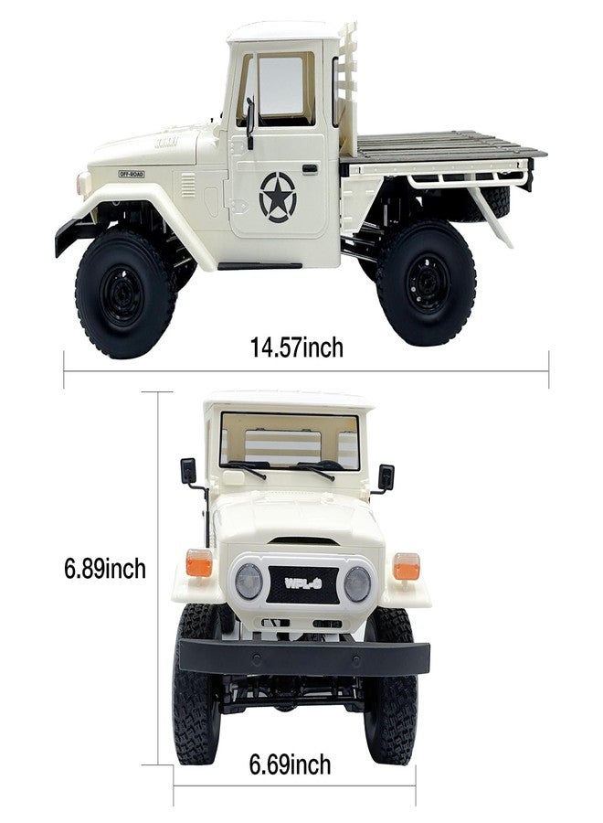 ARRIS WPL C44 1/16 RTF سيارة تسلق RC على الطرق الوعرة، 2025 سيارة FJ45 RC جديدة مع محرك 370 تحكم عن بعد 2.4Ghz، شاحنة بيك أب RC 4WD مع ضوء LED هدايا ألعاب من الدرجة الهواية - Image 3