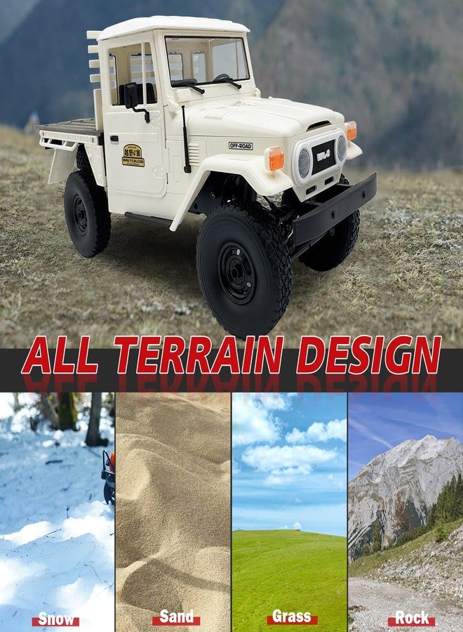 ARRIS WPL C44 1/16 RTF سيارة تسلق RC على الطرق الوعرة، 2025 سيارة FJ45 RC جديدة مع محرك 370 تحكم عن بعد 2.4Ghz، شاحنة بيك أب RC 4WD مع ضوء LED هدايا ألعاب من الدرجة الهواية - Image 5