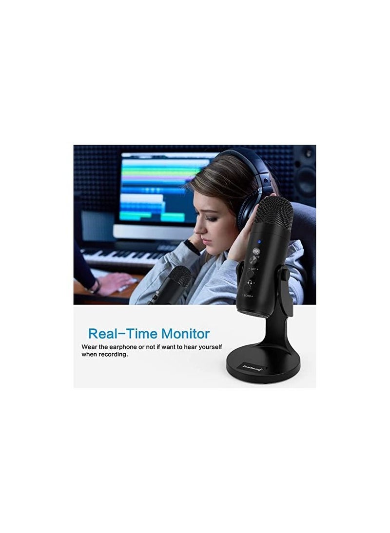 Jmary PW8 Professional Metal Voice Recording Usb Condenser Studio And Podcast Recording Gaming Microphones - Image 2