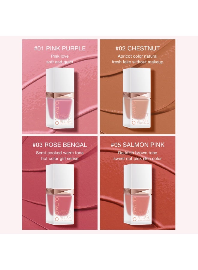 OTWOO Liquid Blush – Lightweight, Blendable & Long-Lasting Glow (#1 PINK PURPLE) - Image 4