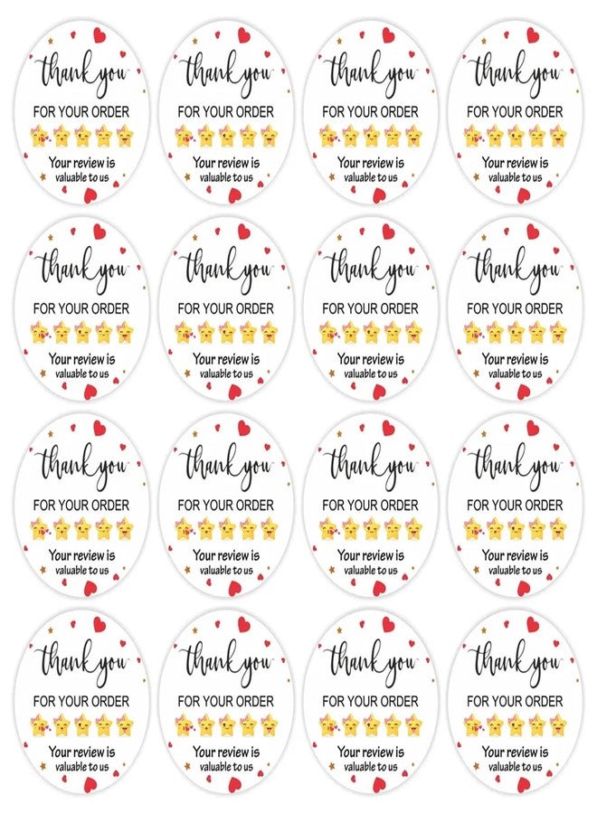 Box Brother 1.5 Inch Star Thank You Stickers for Packaging | Round Self-Adhesive Order Labels for Small Business, Gifts & Online Orders - Pack of 108 - Image 1