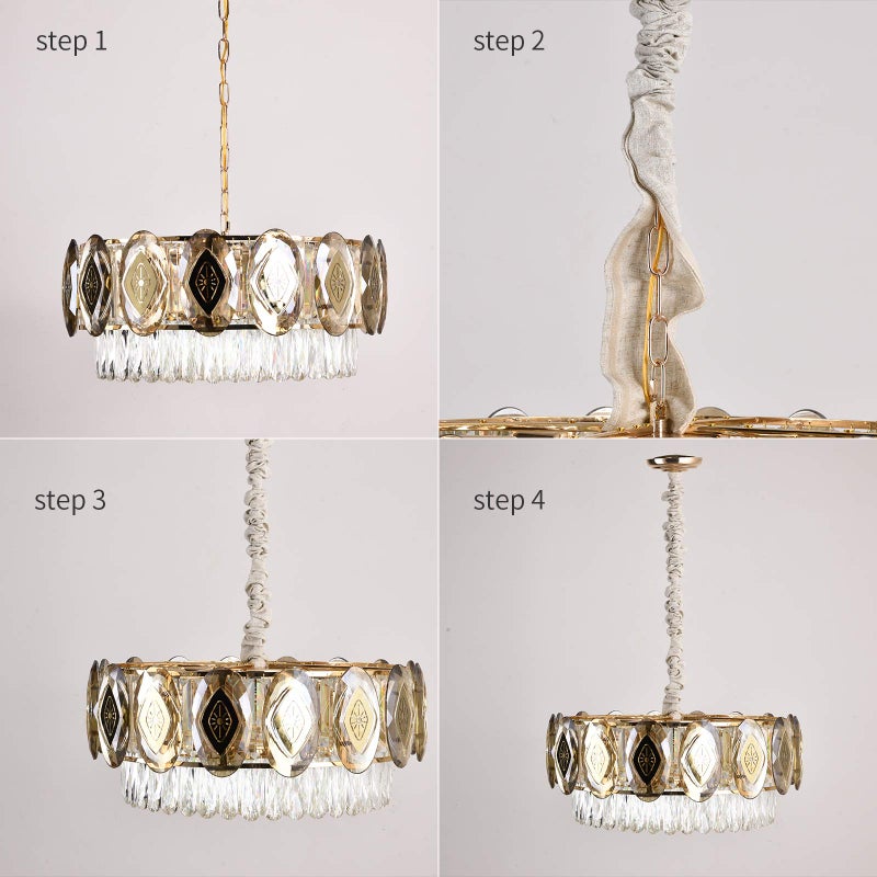 TOUERZO Fabric Cord Cover Chandelier Chain Cover 2 Packs 6 Ft Length Natural Linen Fabric Electric Wire Protector Bleached Linen Color - Image 4