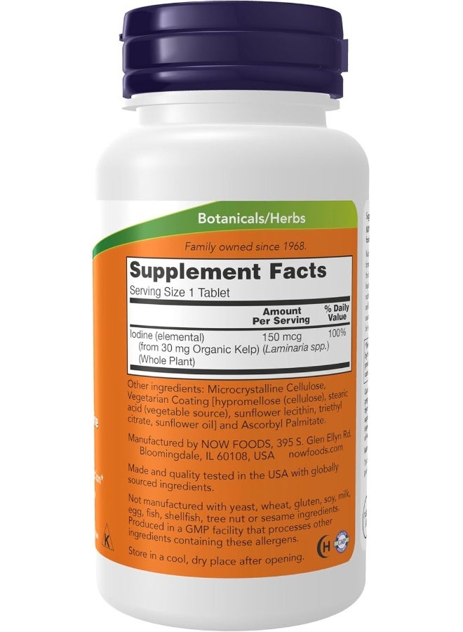 Now Foods Kelp 150 mcg - 200 Tabs (Multi-Pack) - Image 2