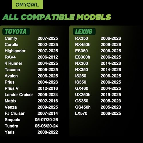 DMYQWL TPMS 315MHz Pre-Programmed,Compatible with Toyota Tacoma 2006-2025 | 4 Runner 2004-2025 | Lexus ES350 2006-2025 | RX350 2006-2026/OE#PMV-107J,PMV-C010(Set of 4) Tire Pressure Monitoring Sensor - Image 3