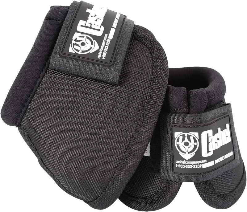 Cashel No Turn Bell Boots for Horses Equine  Pair XXSmall XSmall Small Mini Medium Large or XLarge Color Black or Hot Leaf Black Medium - Image 1