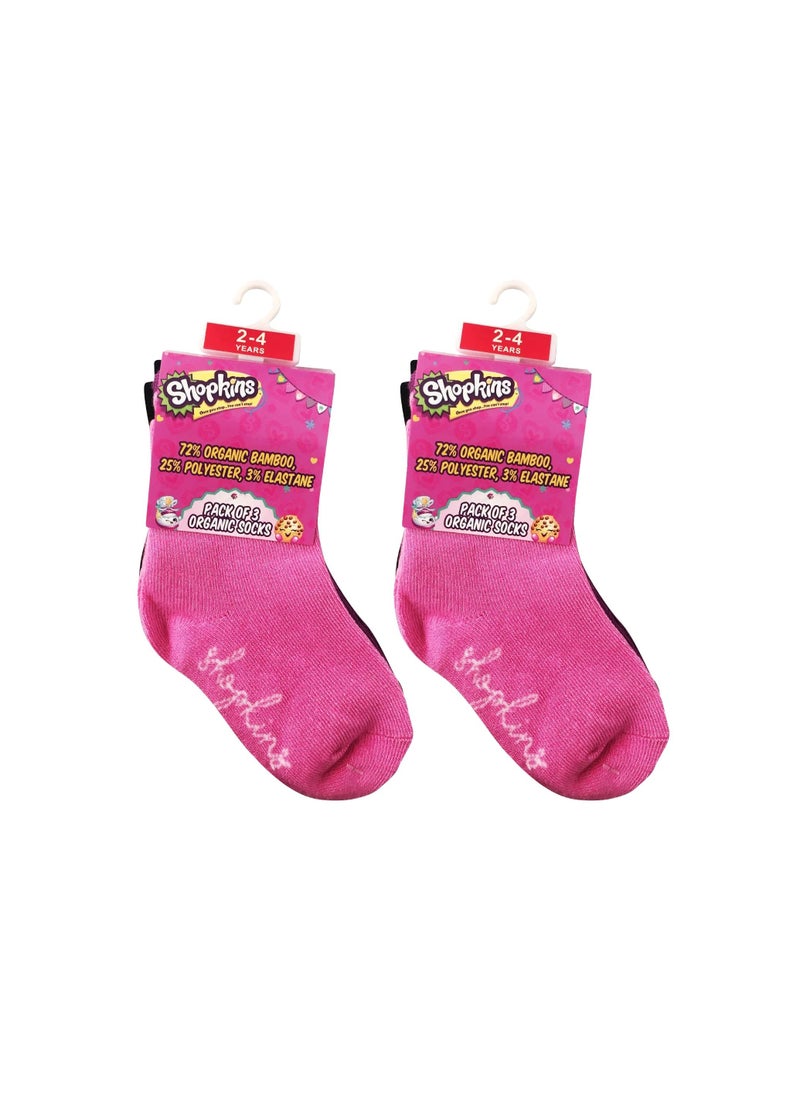 Shopkins - Shokins Shopkins Sock Solid -2-4Y - (Pairof 6) , Set of 1 - Image 1
