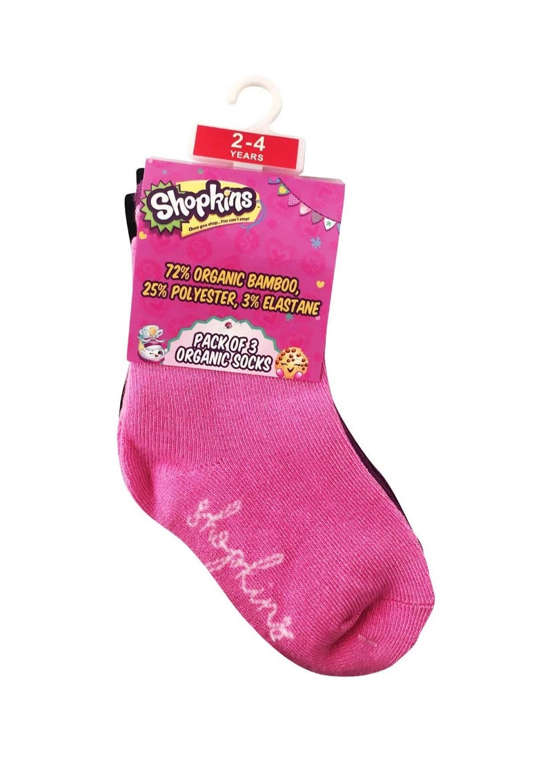Shopkins - Shokins Shopkins Sock Solid -2-4Y - (Pairof 6) , Set of 1 - Image 1