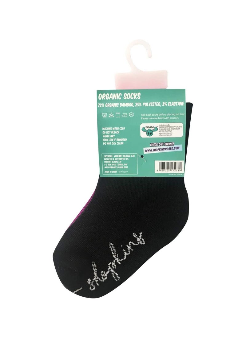 Shopkins - Shokins Shopkins Sock Solid -2-4Y - (Pairof 6) , Set of 1 - Image 1