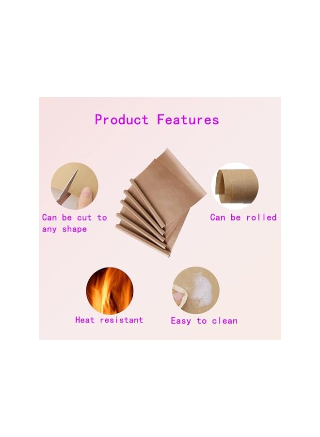 S-TOP 16x20 Inch Baking Sheets 5 Pack, Non Stick Reusable Oven Liners, Heat Protected Easy Clean Cooking Mats for Home Baking Grilling and Daily Kitchen Food Preparation - Image 3