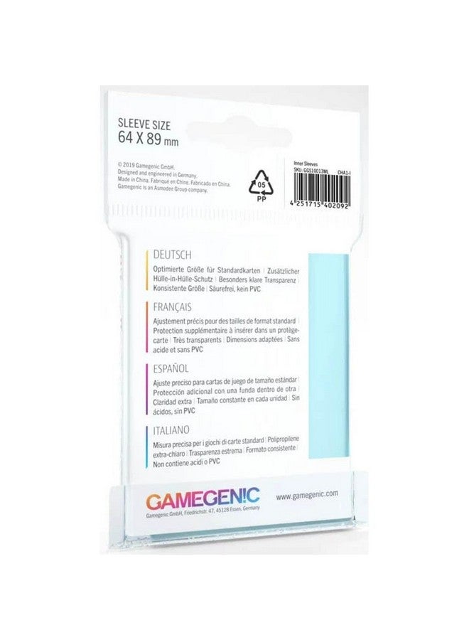 Gamegenic أكمام بطاقات جيمينك - أكمام داخلية شفافة 100 قطعة - أكمام بطاقات MGT ناعمة وقوية - متوافقة مع بوكيمون، يوجيو، وأكمام بطاقات MTG ماجيك ذا جاذرينغ - Image 2