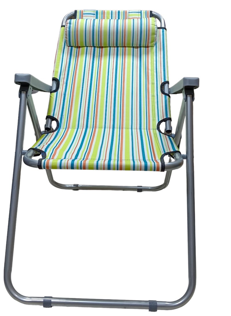 GO2CAMPS Heavy Duty Foldable Camping Chair With Headrest Adjustable 3-Positions /Beach Chair/Fishing Chair  - Image 2