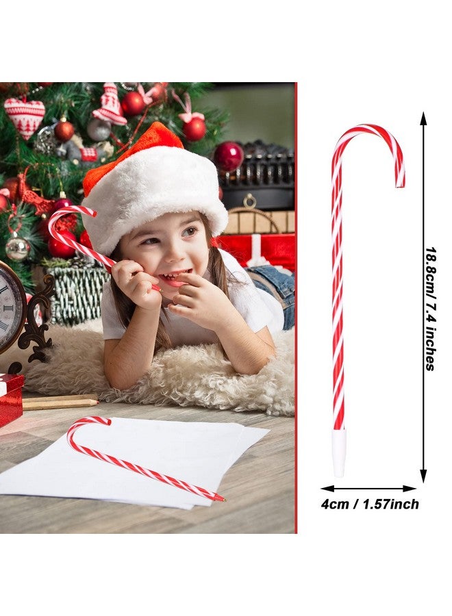 مينبلان قلم حبر جاف على شكل عصا حلوى من Meanplan، 100 قطعة، بتصميم رجل ثلج لعيد الميلاد، مع حبر أسود، كهدية للفصول الدراسية، ولوازم مكتبية (بأسلوب روائي) - Image 5