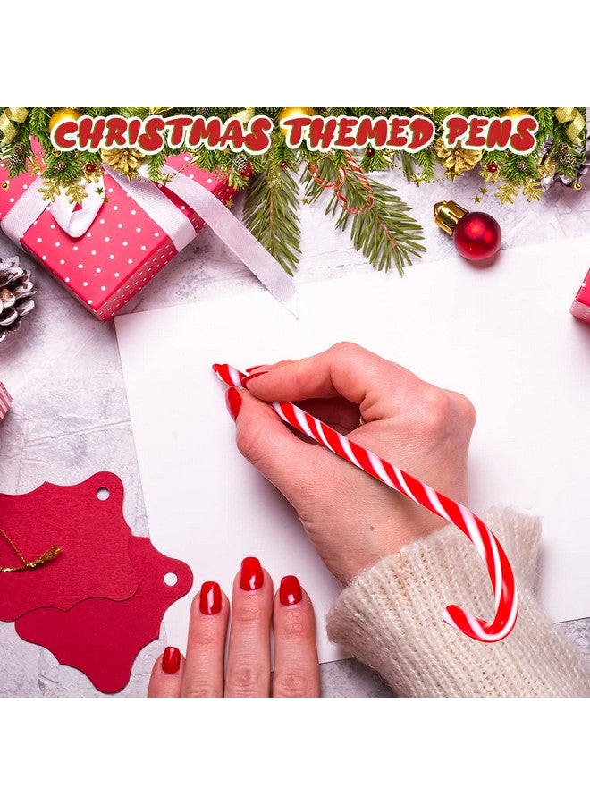 مينبلان قلم حبر جاف على شكل عصا حلوى من Meanplan، 100 قطعة، بتصميم رجل ثلج لعيد الميلاد، مع حبر أسود، كهدية للفصول الدراسية، ولوازم مكتبية (بأسلوب روائي) - Image 3