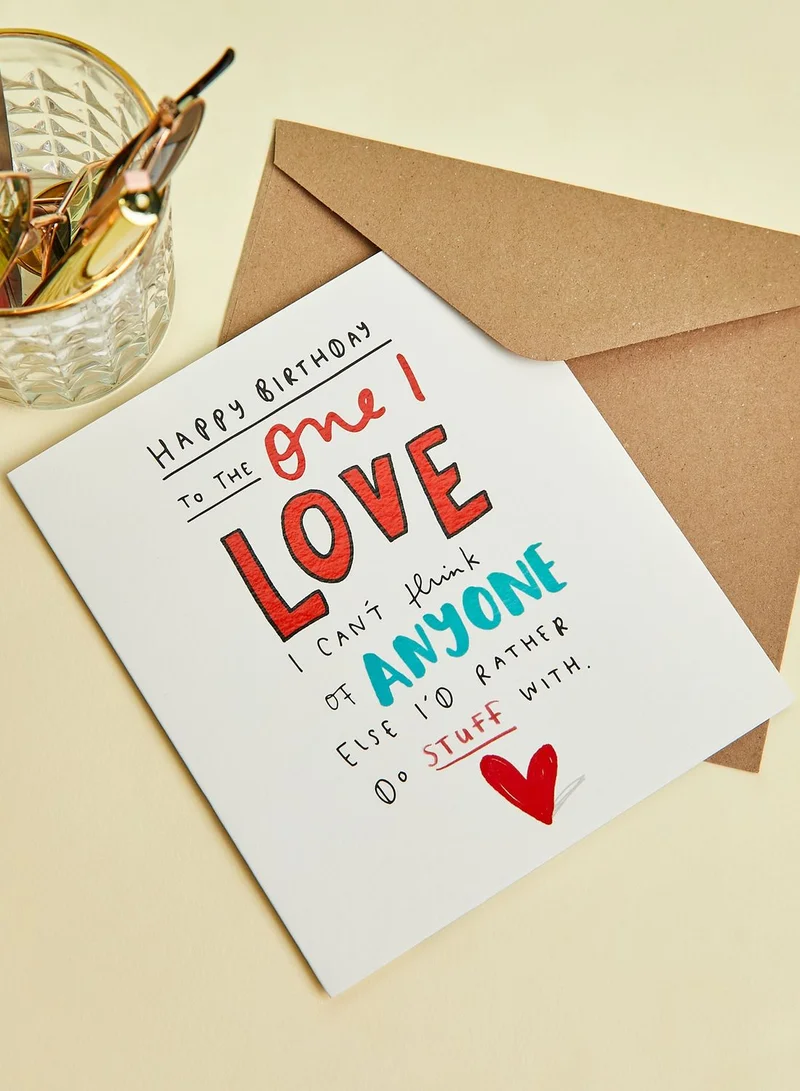 Pigment One I Love Heart Card