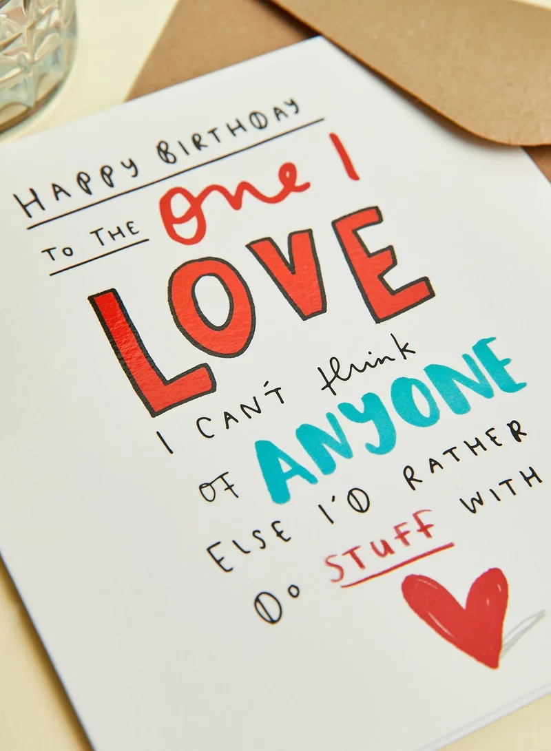 Pigment One I Love Heart Card