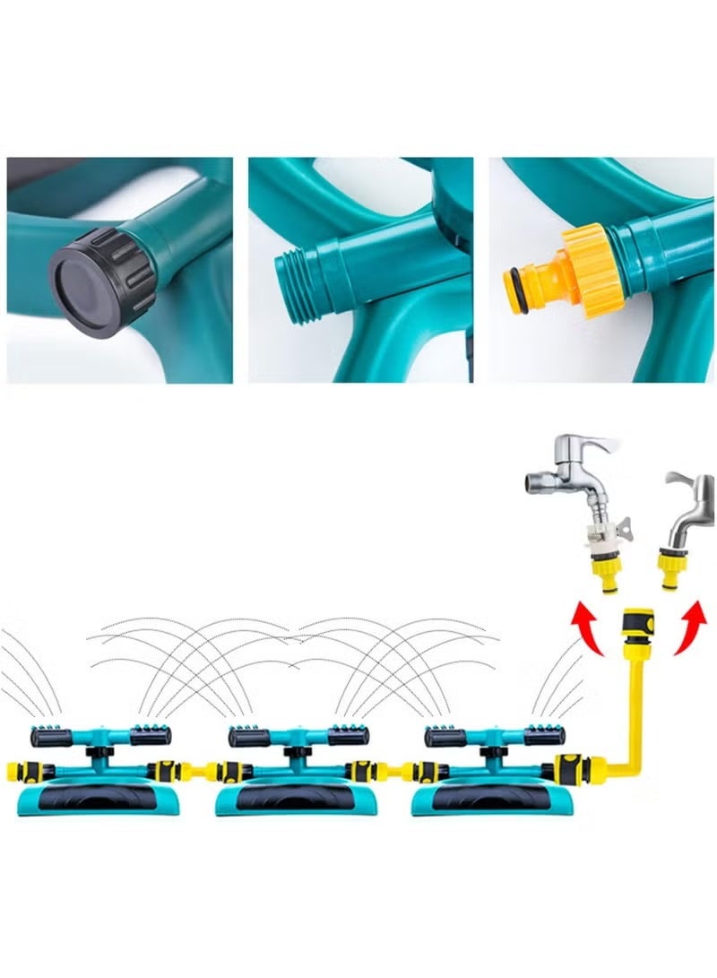 رشاش مياه اوتوماتيكي دوار 360 درجة لتغطية مساحة كبيرة ، مستلزمات ري الحديقة والفناء الخارجي - Image 4