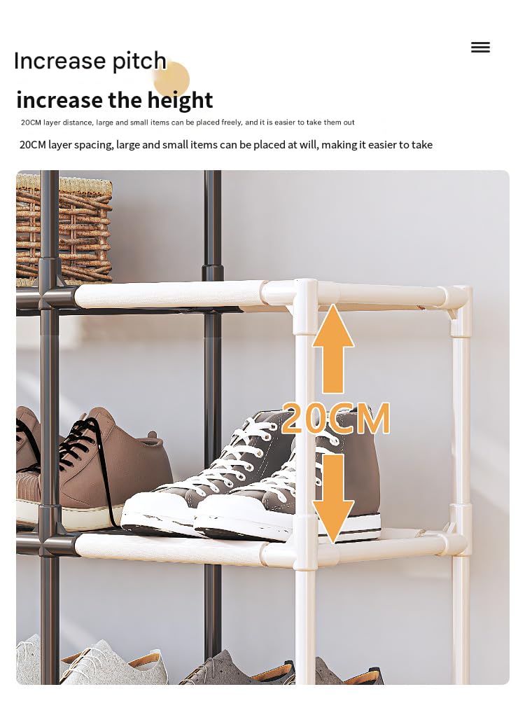 TRADY Adjustable Multi-Layer Shoe Rack Organizer–Expandable & Space-Saving Storage Shelf Large capacity for slipper Boots & Accessories–Sturdy & Easy to Assemble Shoe Stand for Home, Entryway & Closet - Image 3
