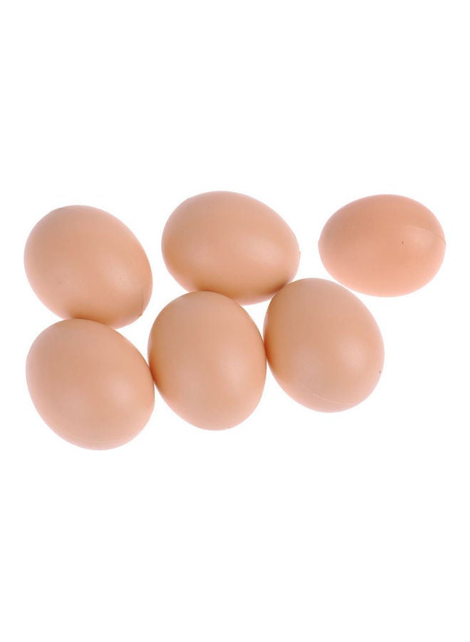 6-Piece Simulation Artificial Egg Pretend Play Toy - Image 1