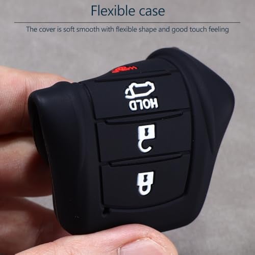 Lcyam Silicone Key Fob Cover, Car Key Protector Case Fits for 2024 2025 Toyota Camry/Prius/Crown/Tundra SR5/4Runner - Image 4