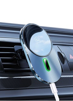 Usams 360° Rotating Car Magnetic Wireless Charging air vent - 15W Fast Charging, Strong Magnet for iPhone 12/13/14/15, Safety Protection  - Image 3
