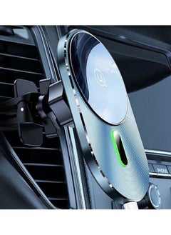 Usams 360° Rotating Car Magnetic Wireless Charging air vent - 15W Fast Charging, Strong Magnet for iPhone 12/13/14/15, Safety Protection  - Image 5