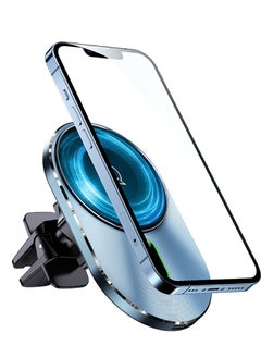 Usams 360° Rotating Car Magnetic Wireless Charging air vent - 15W Fast Charging, Strong Magnet for iPhone 12/13/14/15, Safety Protection  - Image 2