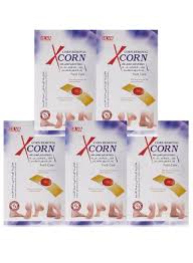 SILVA Medicated Corn Removal Plaster with Felt Ring Cushion for Foot Care 5 Pack x 5 Plaster