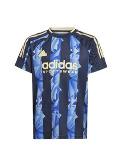 Adidas Adidas J Hot Tee Blue Training T-Shirts For Kids Unisex 128  - Image 1