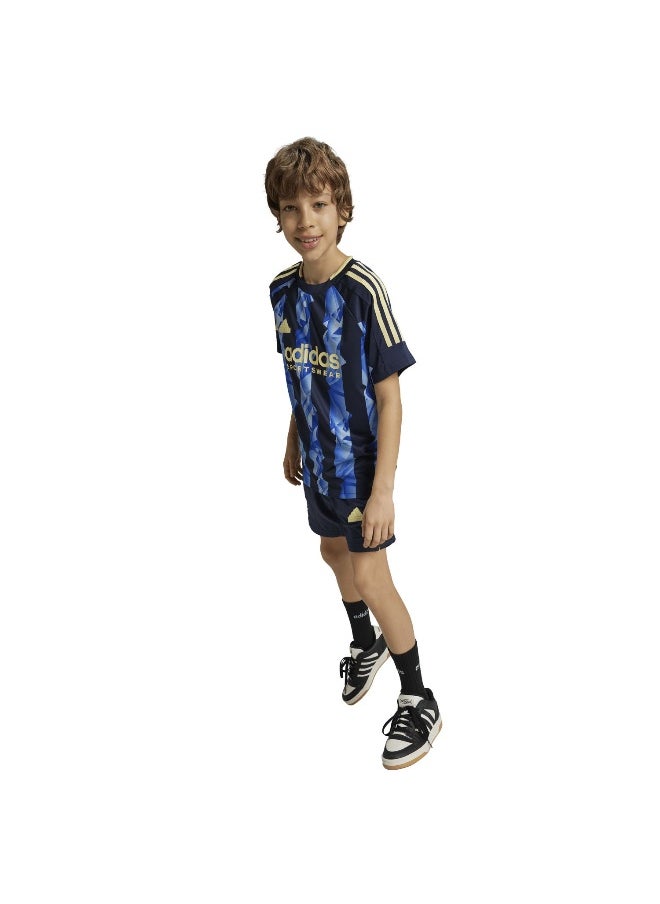 Adidas Adidas J Hot Tee Blue Training T-Shirts For Kids Unisex 128  - Image 3