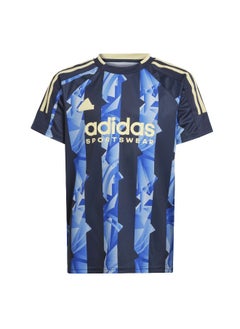 Adidas Adidas J Hot Tee Blue Training T-Shirts For Kids Unisex 128  - Image 2