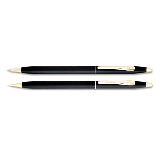 Cross Classic Century Refillable Medium Ballpoint Pen And 0.7mm Pencil Set, Includes Premium Gift Box - Classic Black - Image 1