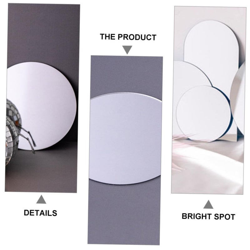 14cm Round Acrylic Mirror Photo Props Reflective Studio Backdrop for Jewelry Cosmetic Photography - Image 4