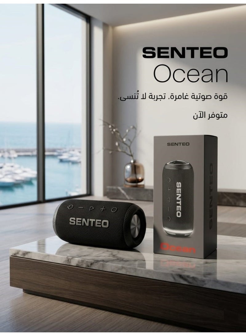سينتيو مكبر الصوت المحمول Senteo Ocean 16W ببطارية تدوم طويلاً بصوت نقي وقوي متعدد المنافذ (AUX, TF Card, BT) . - Image 2