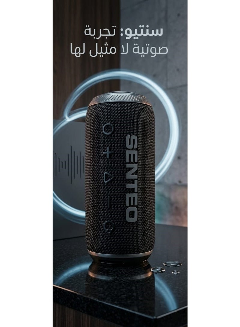 سينتيو مكبر الصوت المحمول Senteo Ocean 16W ببطارية تدوم طويلاً بصوت نقي وقوي متعدد المنافذ (AUX, TF Card, BT) . - Image 3