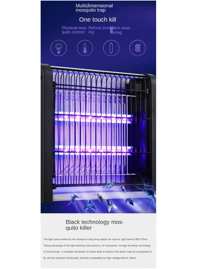 Generic 18W LED Electric Mosquito Zapper Indoor And Outdoor Flying Fly Insect Killer Lamp Bug And Pest Trap Pest Repeller Repellent Traps Eliminator Catcher Lure Zapper Kills Mosquito  - Image 3
