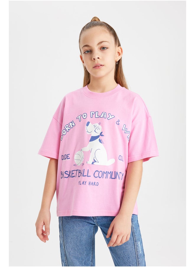DeFacto - Girl Oversize Fit Knitted Short Sleeve Body - Image 1