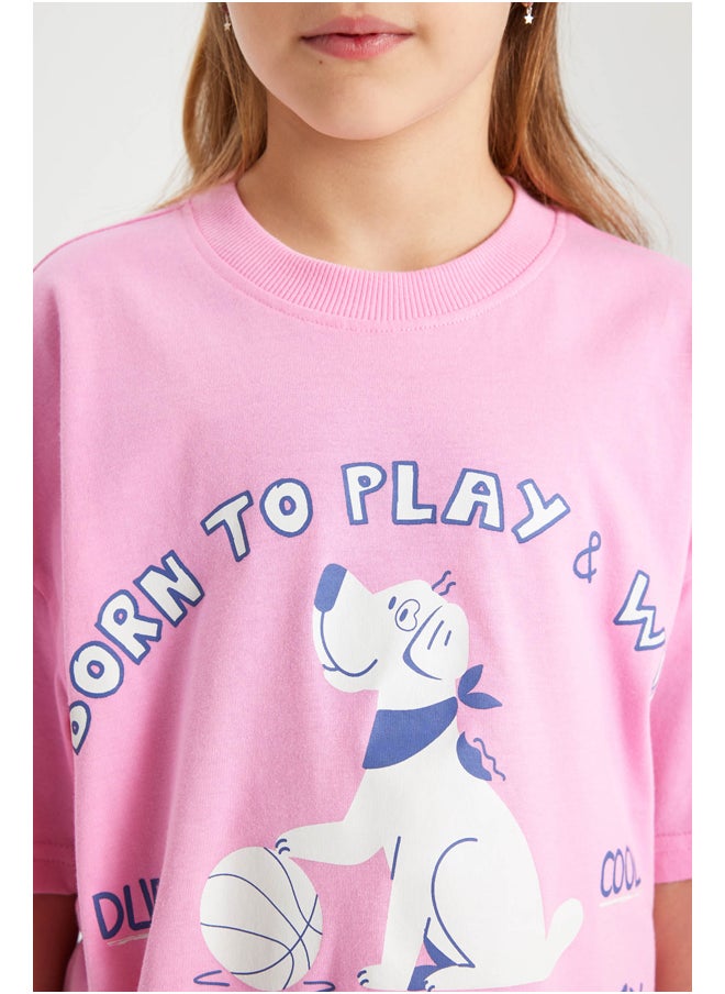 DeFacto - Girl Oversize Fit Knitted Short Sleeve Body - Image 1