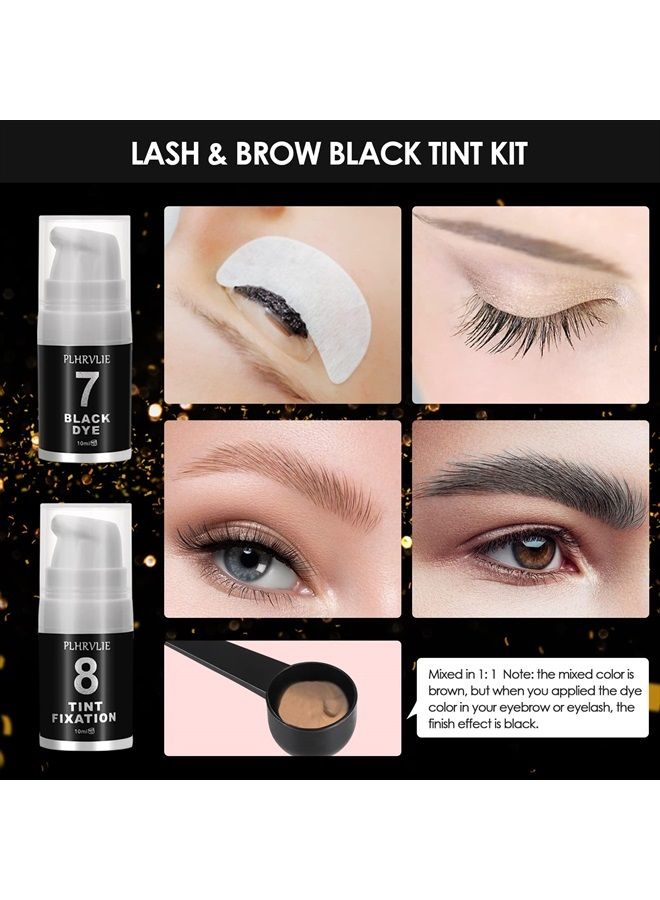 Reddhoon Lash Lift and Tint Kit, Brow Lamination and Tint Kit, Reddhoon 4 in 1 Eyebrow and Eyelash Perm Kit with Black Dye, Long-lasting for 6-8 Weeks, Safe & Easy to Use at Home Salon - Image 4
