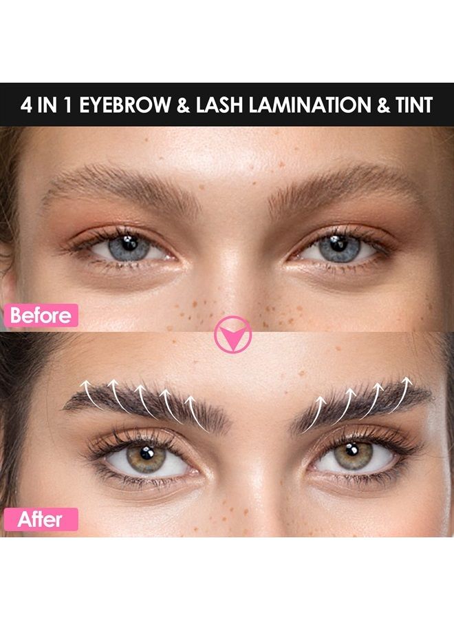 Reddhoon Lash Lift and Tint Kit, Brow Lamination and Tint Kit, Reddhoon 4 in 1 Eyebrow and Eyelash Perm Kit with Black Dye, Long-lasting for 6-8 Weeks, Safe & Easy to Use at Home Salon - Image 5