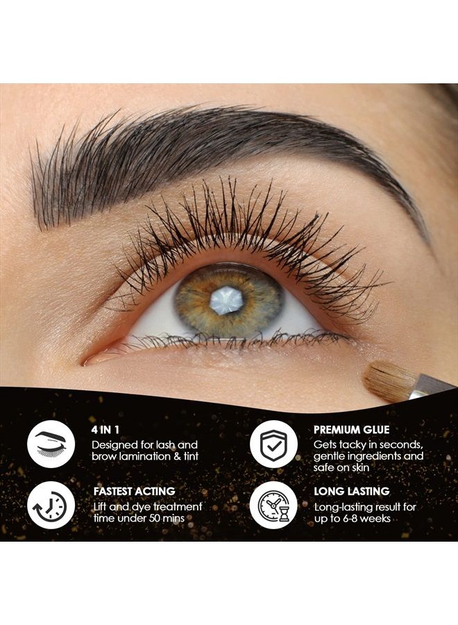 Reddhoon Lash Lift and Tint Kit, Brow Lamination and Tint Kit, Reddhoon 4 in 1 Eyebrow and Eyelash Perm Kit with Black Dye, Long-lasting for 6-8 Weeks, Safe & Easy to Use at Home Salon - Image 3