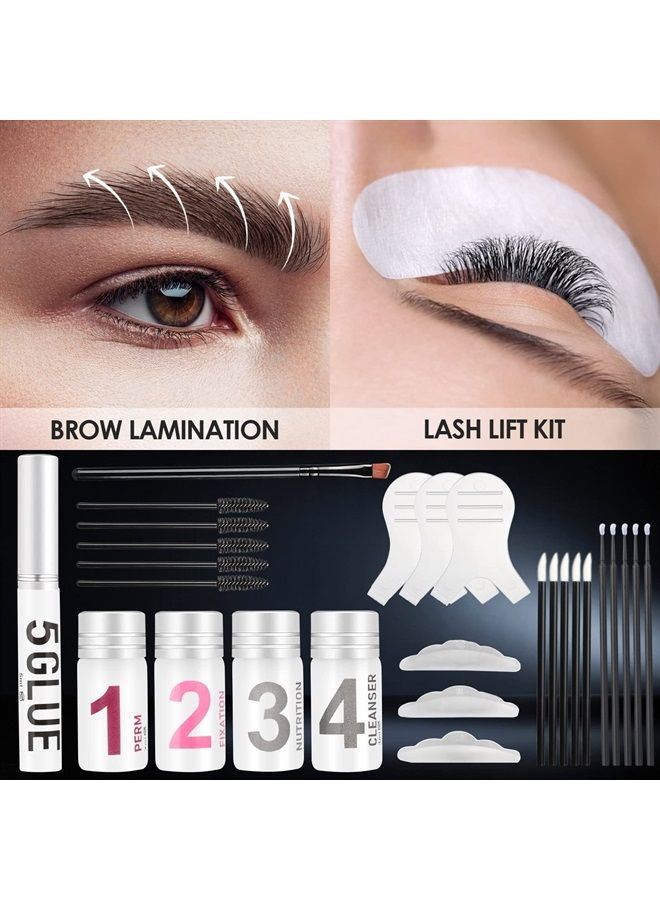Reddhoon Lash Lift and Tint Kit, Brow Lamination and Tint Kit, Reddhoon 4 in 1 Eyebrow and Eyelash Perm Kit with Black Dye, Long-lasting for 6-8 Weeks, Safe & Easy to Use at Home Salon - Image 2