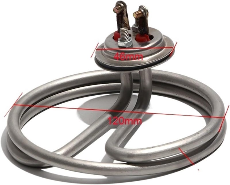 220V/380V منصة تدفئة المناشف الكهربائية مع الحفاظ على الحرارة، قدرة 2KW/2.5KW/3KW، مادة 201SS، فلانج/قرص، قطر 46 مم، لتدفئة عربات المناشف (220V، 2.5KW) - Image 3