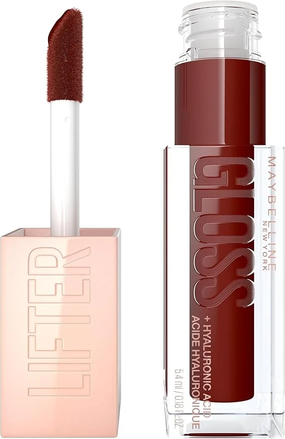 MAYBELLINE NEW YORK Maybelline New York, Lifter Gloss Honey'd, Hydrating Lip Gloss with Hyaluronic Acid, 028 Maple, 5.4ml