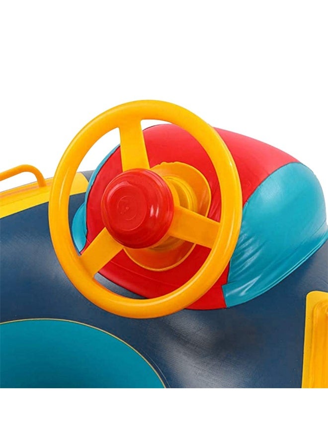 AraHome Cute Child Kids Inflatable Pool Float PVC Summer Swim Float Air Bed Lake Boat Swimming Floats with 2 Handles Surfing Raft Bodyboard Floating Mattress Seat Swim Ring for Girls Boys 1-5 Years - Image 4