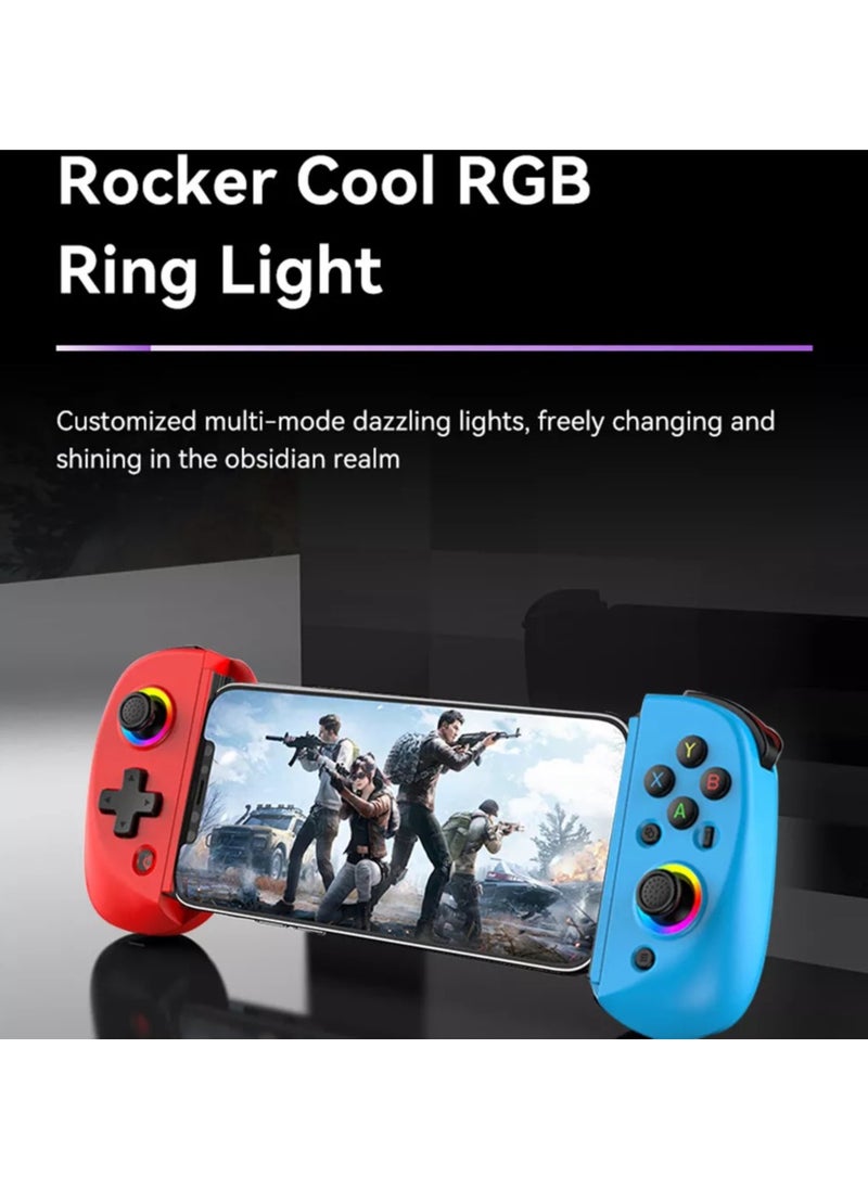 Generic - D8 Telescopic Mobile Phone Gamepad Bluetooth-Compatible5.2 Wireless Game Controller Joystick for Android IOS Ps3 Ps4 Switch PC - Image 1