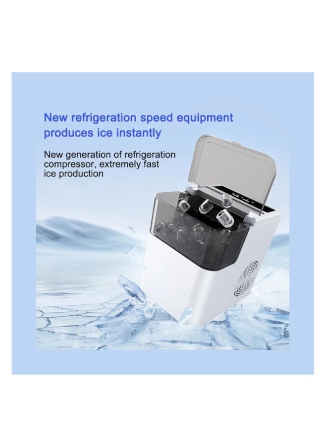 Tobi TB-966 Countertop Ice Maker Machine – 12kg/24Hrs, 9 Bullet Cubes in 6-8 Mins, 1.6L Water Tank, 2 Ice Sizes (Small/Large), Portable Automatic Ice Maker with Scoop & Removable Basket – 165W Energy Efficient for Home, Kitchen, Office, RV, Camping & Bars - Image 4